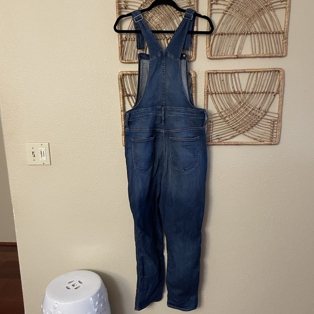 Madewell Bib Denim Overalls  Faded Rancher Y2K Utilitarian 90s Sz L‎ B24 - Picture 3 of 5